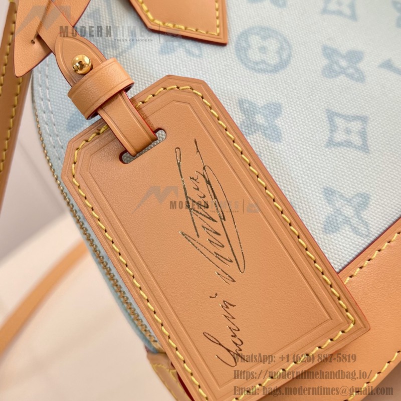 Louis Vuitton Alma BB Handbag with Damier Ebene canvas and leather key pouch