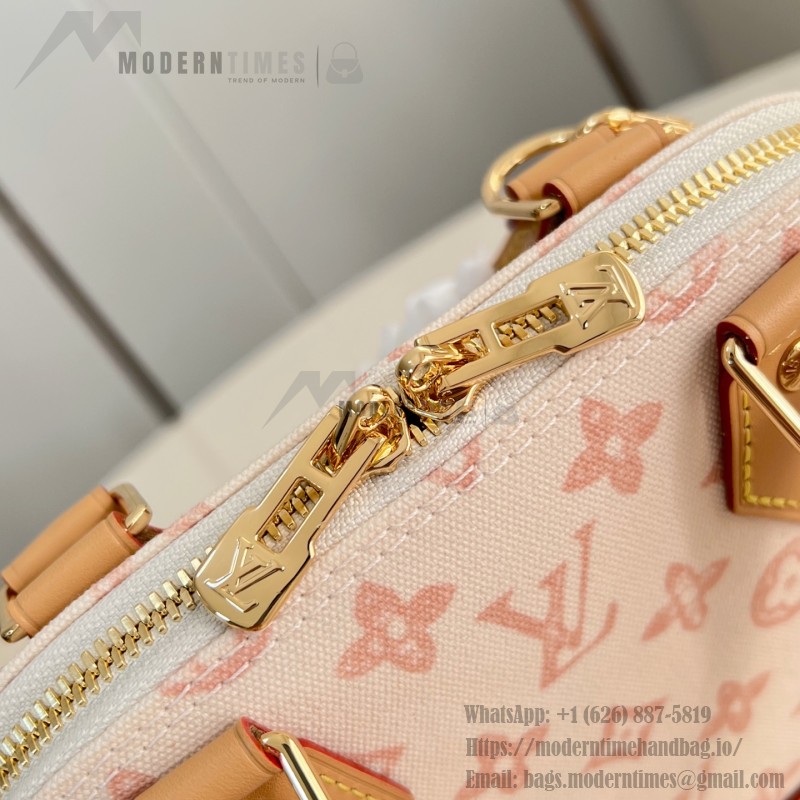 Louis Vuitton Alma BB Handbag with Damier Ebene canvas and leather key pouch