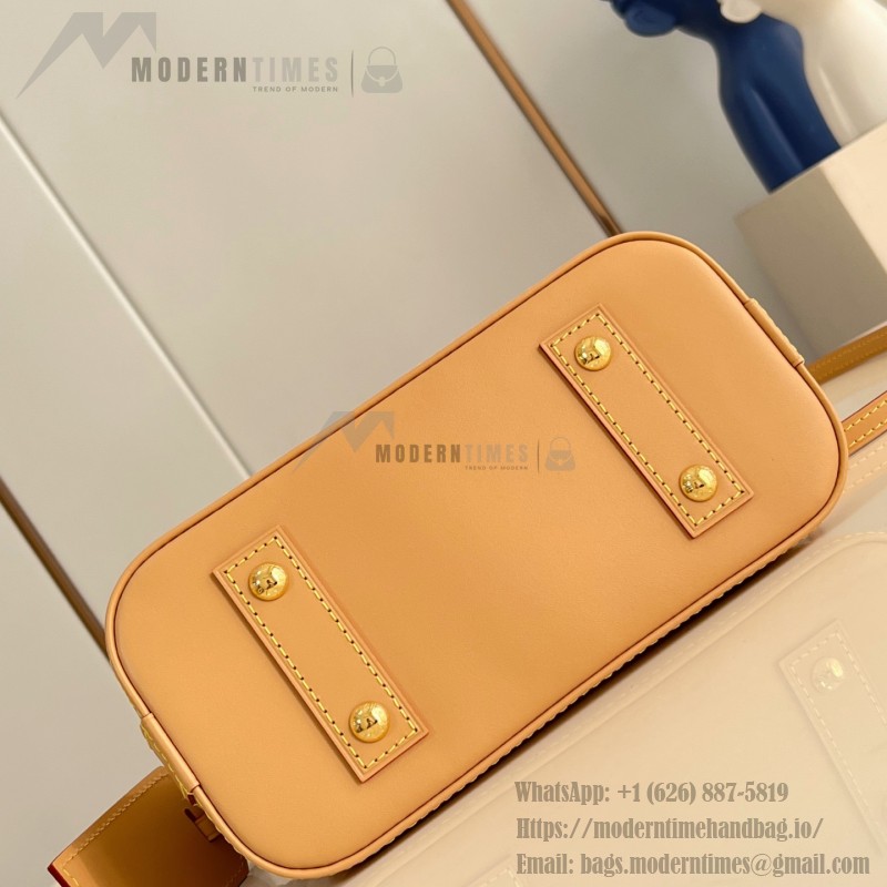 Louis Vuitton Alma BB Handbag with Damier Ebene canvas and leather key pouch