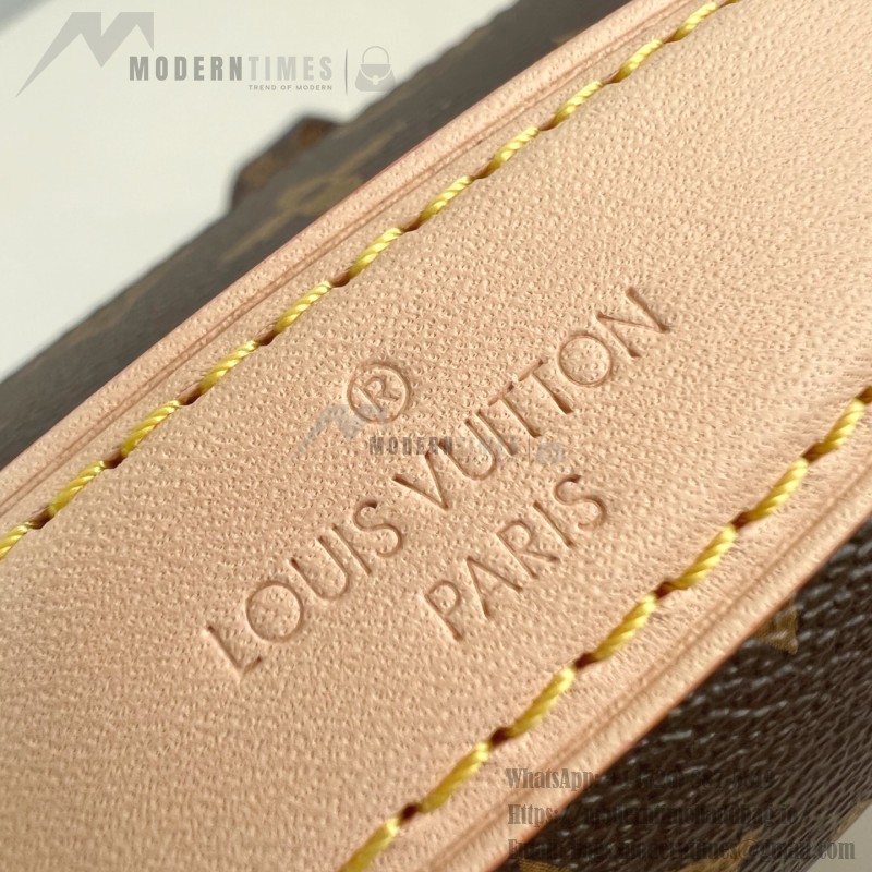 Louis Vuitton Pochette Métis Handbag with Monogram Canvas and polished S-lock closure