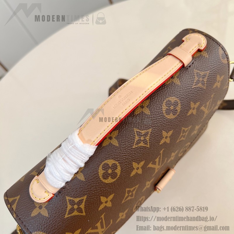 Louis Vuitton Pochette Métis Handbag with Monogram Canvas and polished S-lock closure