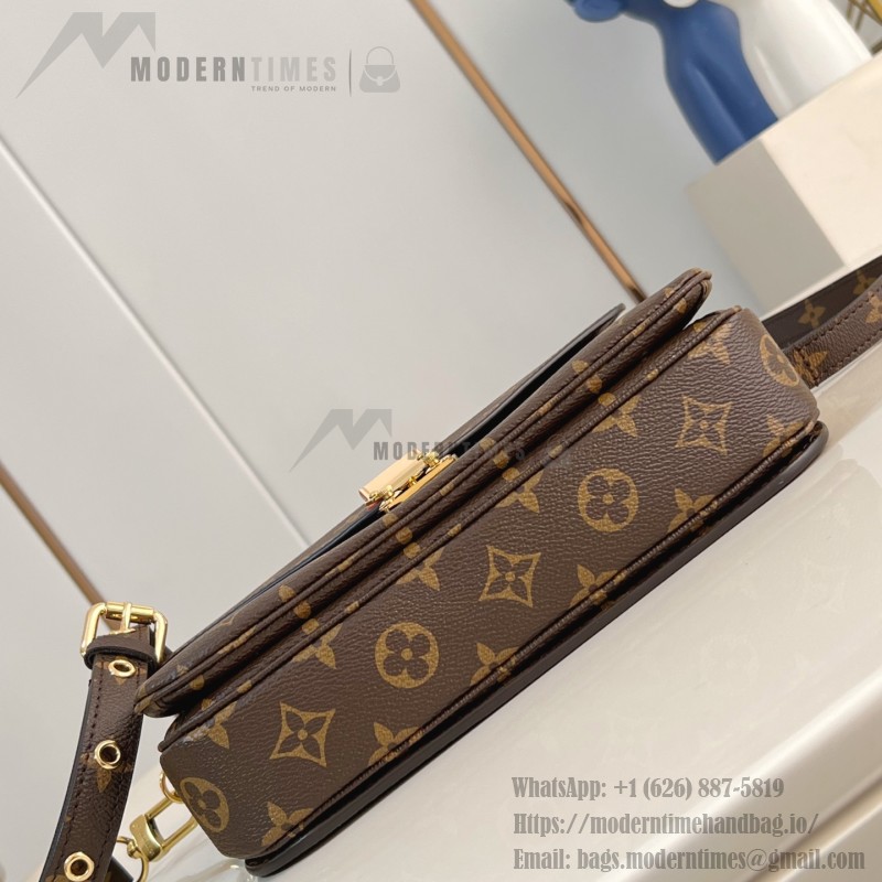 Louis Vuitton Pochette Métis Handbag with Monogram Canvas and polished S-lock closure