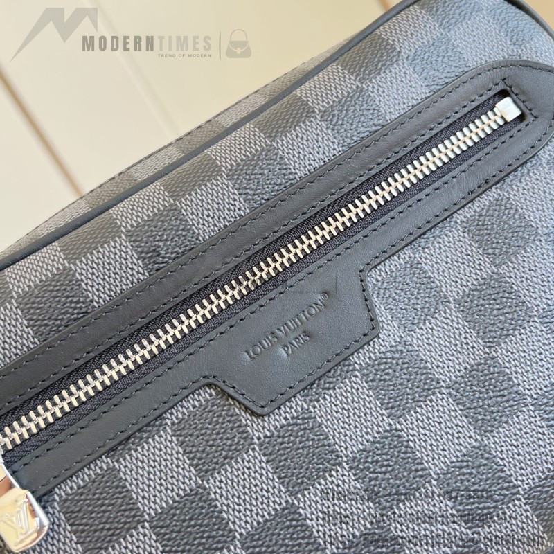 Louis Vuitton Pochette Kasai in Damier Graphite Canvas with Wrist Strap