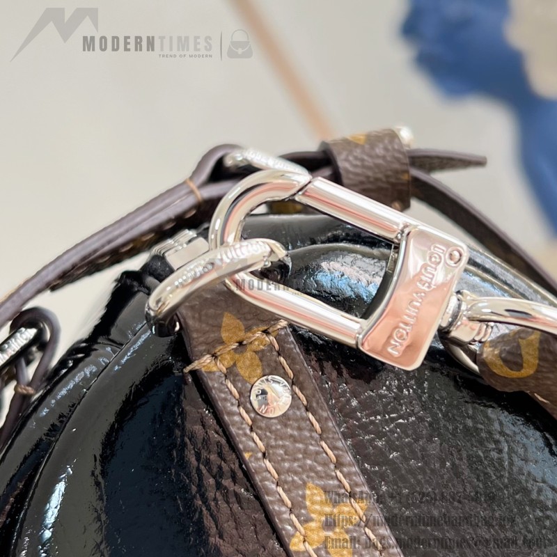 Louis Vuitton Express Mini Handbag in Black with Monogram Saga and Key Pouch