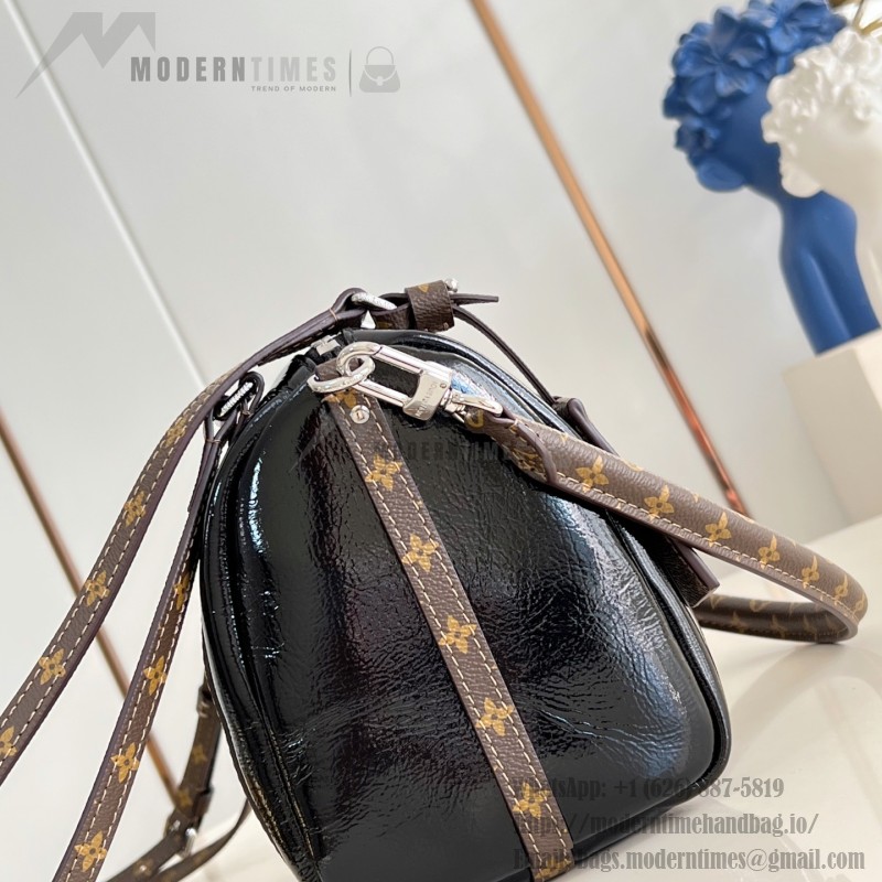 Louis Vuitton Express Mini Handbag in Black with Monogram Saga and Key Pouch