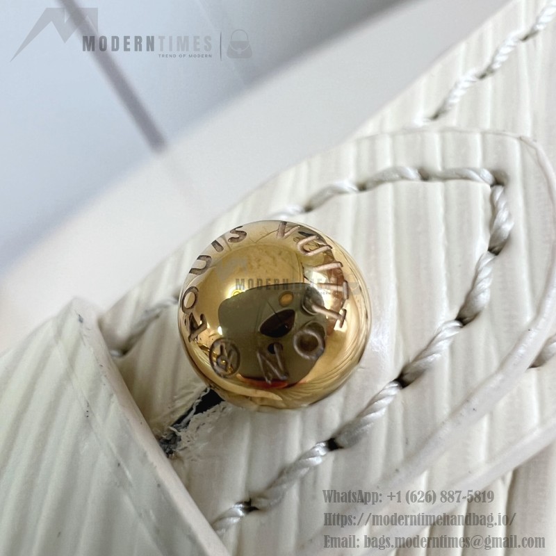 Louis Vuitton Twist Mini Handbag in White Epi Leather with Enamel Twist Lock