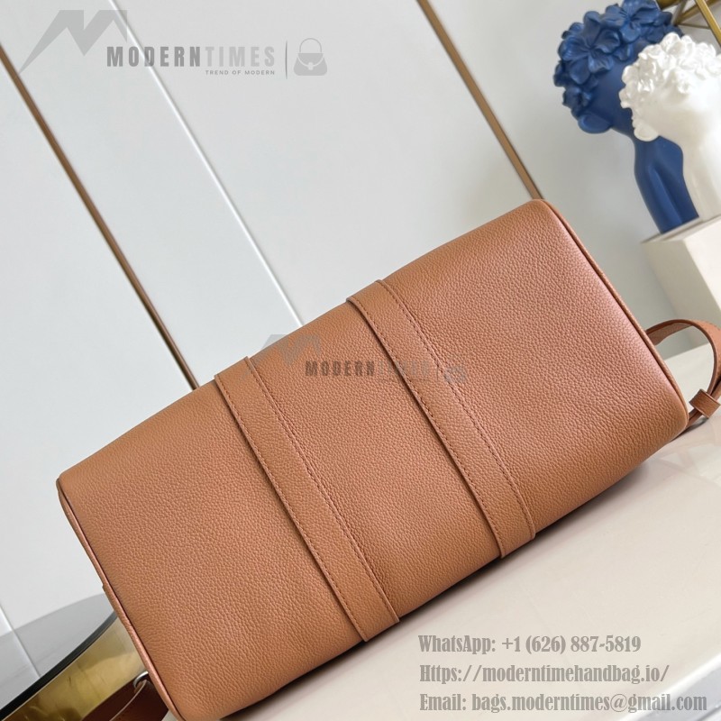 Louis Vuitton Keepall Bandoulière 35 in Waxed Calfskin with LV Initials Embossing
