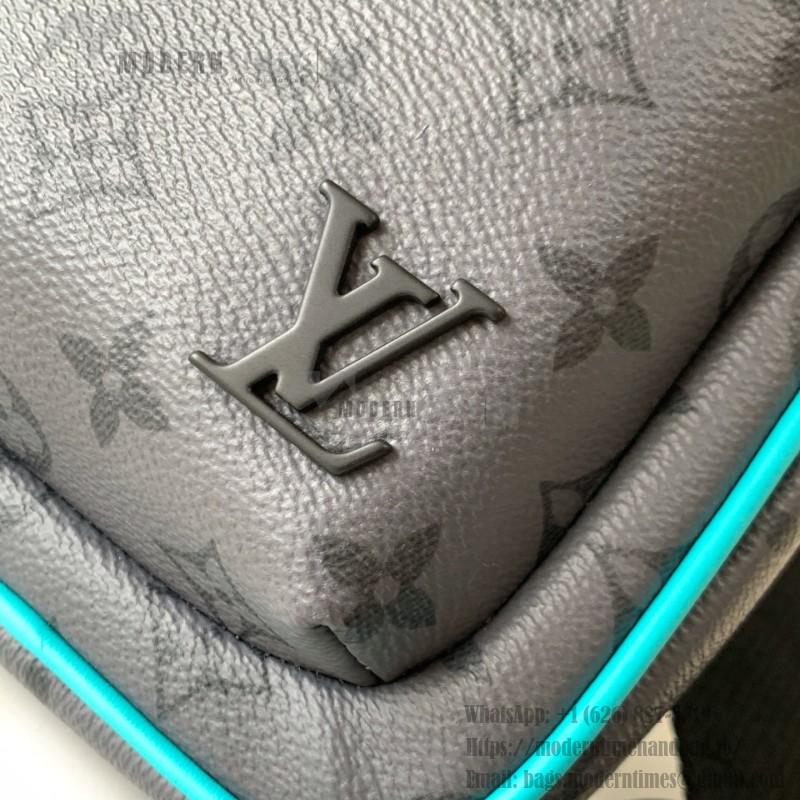 Louis Vuitton Avenue Small Shoulder Bag in Monogram Eclipse Canvas with Zipper Pocket