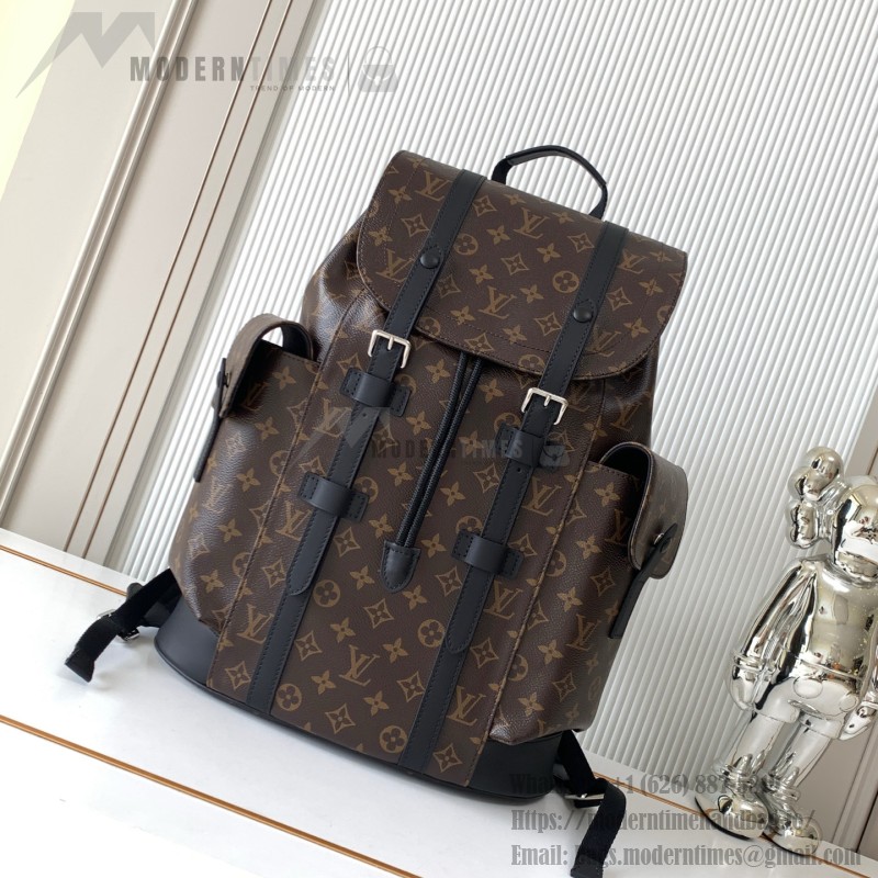 Louis Vuitton Christopher Small Backpack in Monogram Canvas with Rugged Design