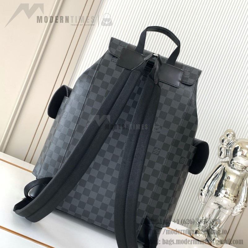 Louis Vuitton Christopher Small Backpack in Monogram Canvas with Rugged Design