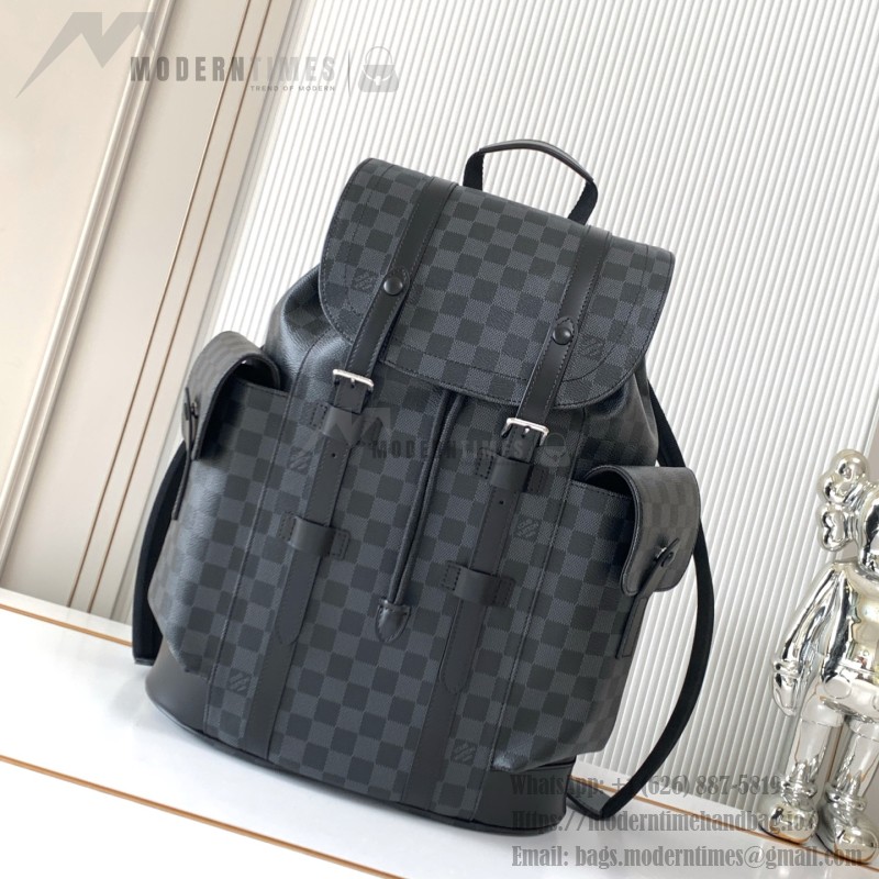 Louis Vuitton Christopher Small Backpack in Monogram Canvas with Rugged Design