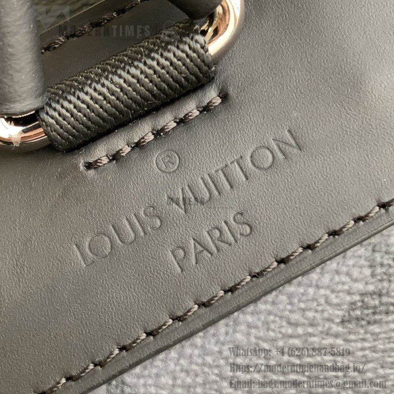 Louis Vuitton Christopher Medium Backpack in Monogram Eclipse and Monogram Eclipse Reverse with Multiple Pockets