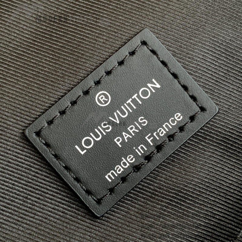 Louis Vuitton Christopher Medium Backpack in Monogram Eclipse and Monogram Eclipse Reverse with Multiple Pockets