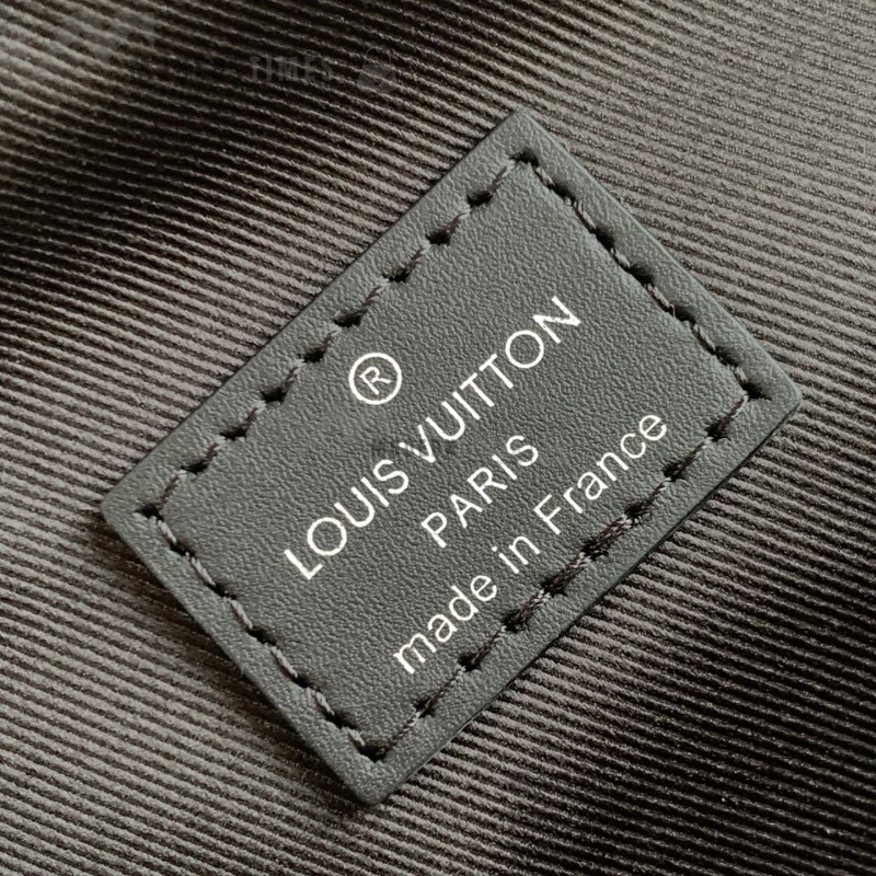 Louis Vuitton Avenue Shoulder Bag in Damier Graphite Canvas with Leather Patch and Adjustable Strap