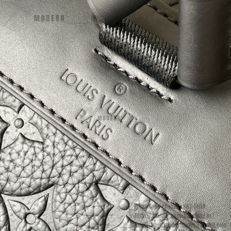 Louis Vuitton Christopher Medium Backpack in Monogram Taurillon Leather with Drawstring and Button Closure