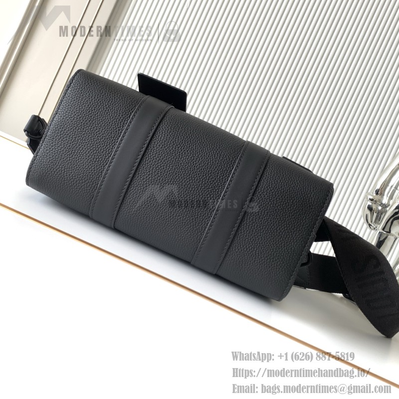 Louis Vuitton City Keepall Handbag in Aerogram Leather with LV Metal Letters and Detachable Shoulder Strap