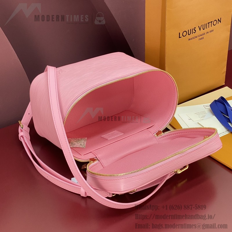 Louis Vuitton Nice Nano Cosmetic Bag in Epi Leather with Double Zip and Washable Fabric Lining