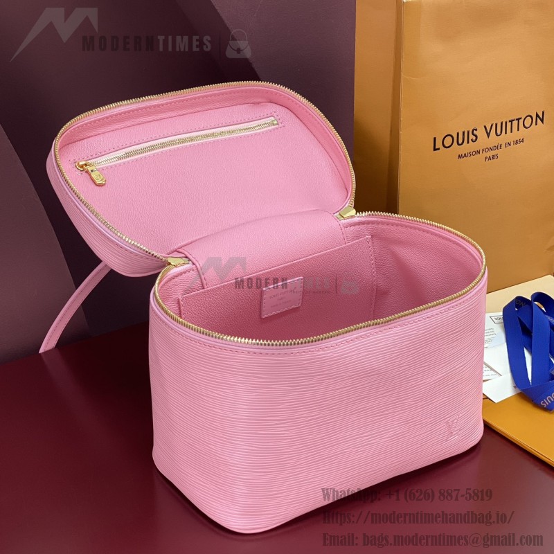 Louis Vuitton Nice Nano Cosmetic Bag in Epi Leather with Double Zip and Washable Fabric Lining