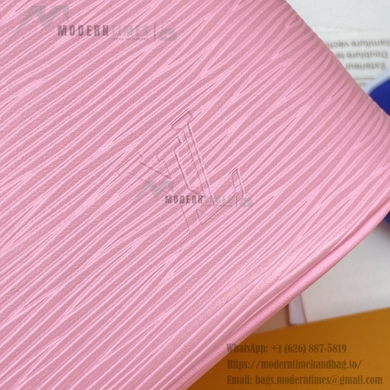 Louis Vuitton Nice Nano Cosmetic Bag in Epi Leather with Double Zip and Washable Fabric Lining