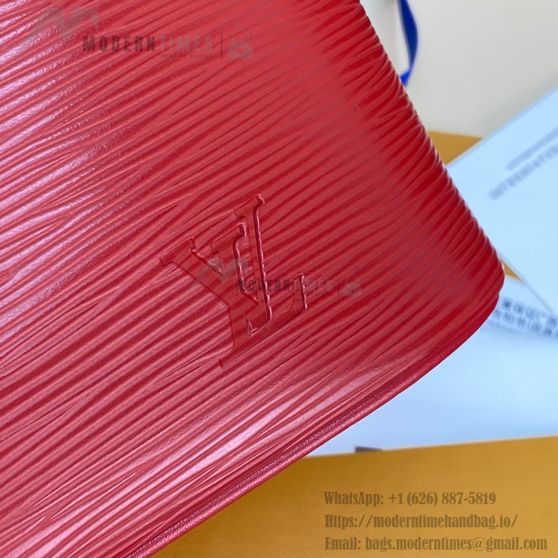 Louis Vuitton Nice Nano Cosmetic Bag in Epi Leather with Double Zip and Washable Fabric Lining