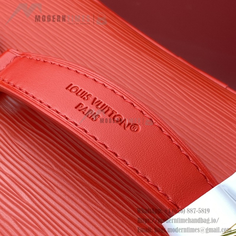 Louis Vuitton Nice Nano Cosmetic Bag in Epi Leather with Double Zip and Washable Fabric Lining