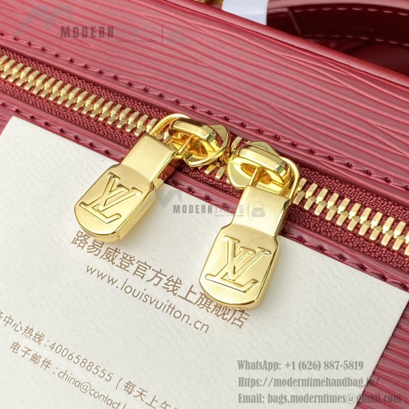 Louis Vuitton Nice Nano Cosmetic Bag in Epi Leather with Double Zip and Washable Fabric Lining