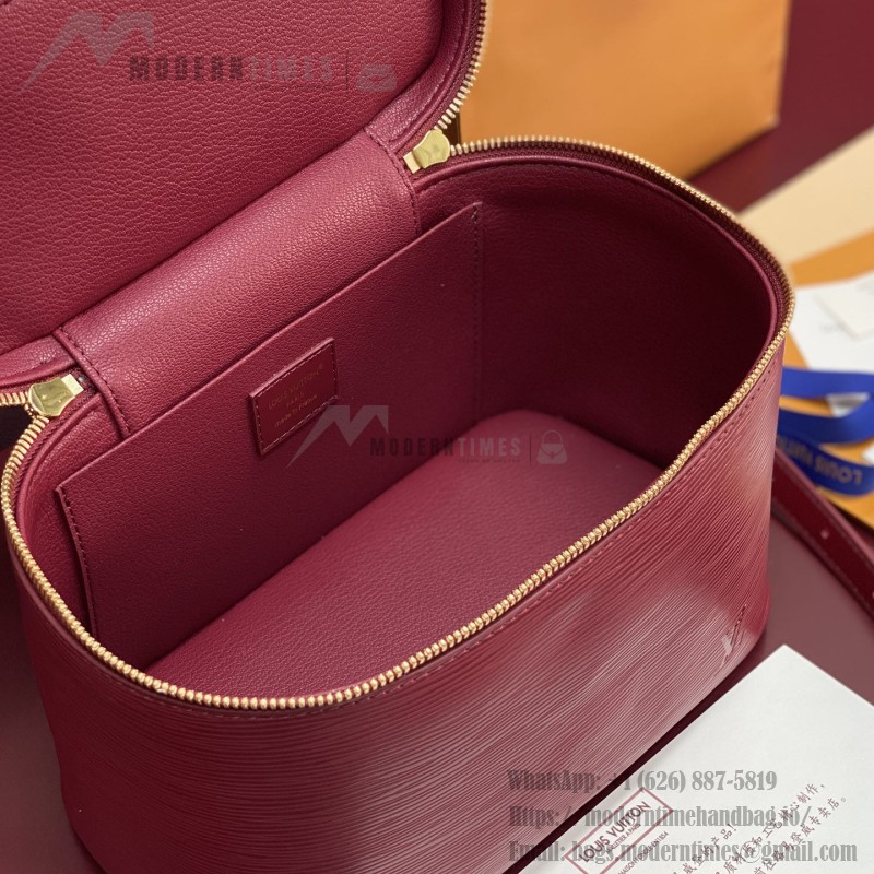 Louis Vuitton Nice Nano Cosmetic Bag in Epi Leather with Double Zip and Washable Fabric Lining