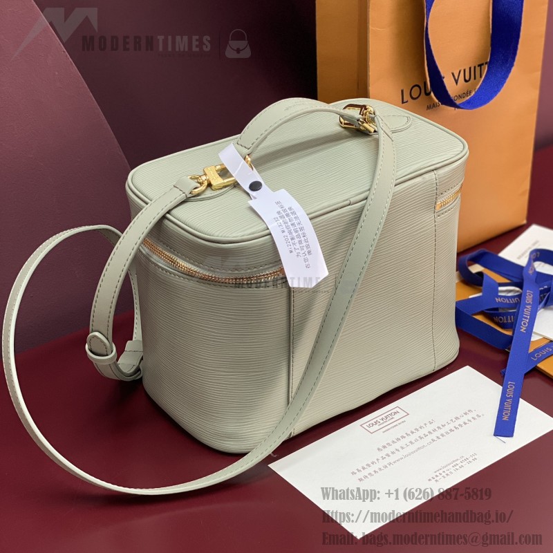 Louis Vuitton Nice Nano Cosmetic Bag in Epi Leather with Double Zip and Washable Fabric Lining