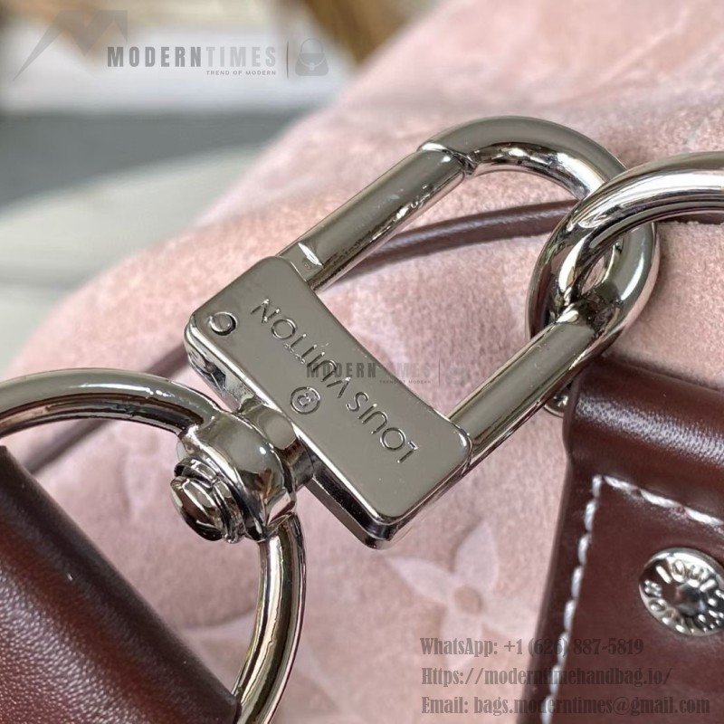 Louis Vuitton Keepall Bandoulière 50 Pharrell Williams x Nigo Edition in Monogram Suede Leather with Climbing Hook Buckle and Metal Plaque