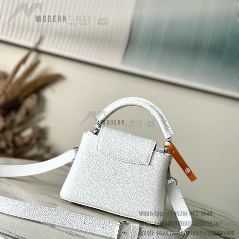 Louis Vuitton Capucines Mini Handbag from the Extraordinary Collection with Embroidered Sequin Floral Design and Gold-Tone Hardware