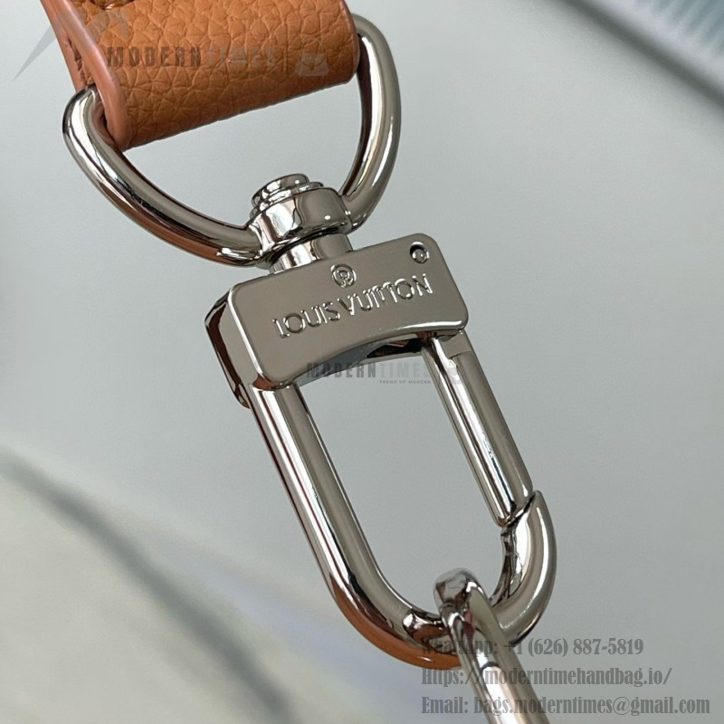 Louis Vuitton Keepall Bandoulière 50 Travel Bag in Caramel Waxed Leather with LV Initials and Antiqued Metal Hardware