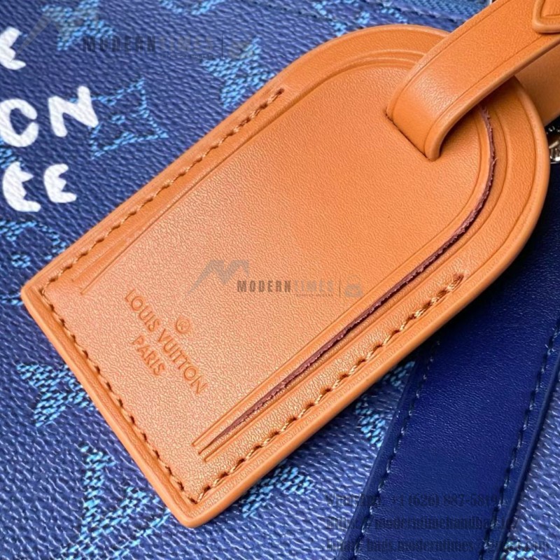 Louis Vuitton M26864 Blue Heritage Keepall 50 Men’s Bag, 2026 Early Spring Collection