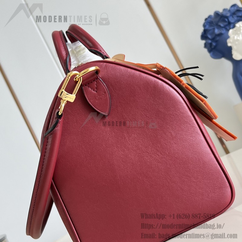 Louis Vuitton Speedy Soft 30, M25766, Travels With Grace Coddington Series, Leather, Cat-Shaped Keychain