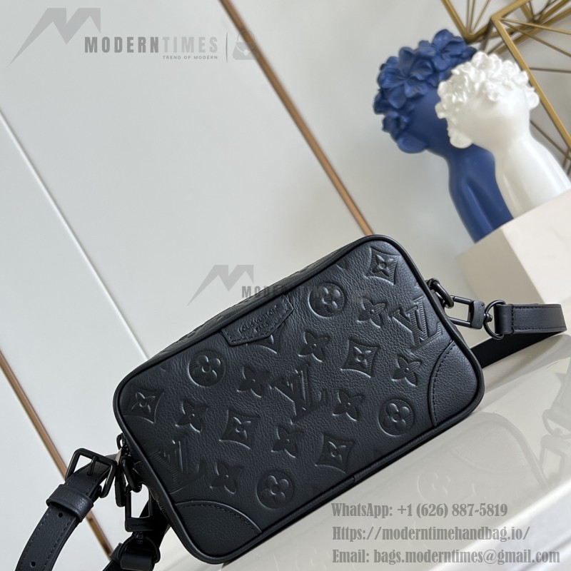 Louis Vuitton Trocadéro Mini Monogram Shadow Leather Bag M26737 Black