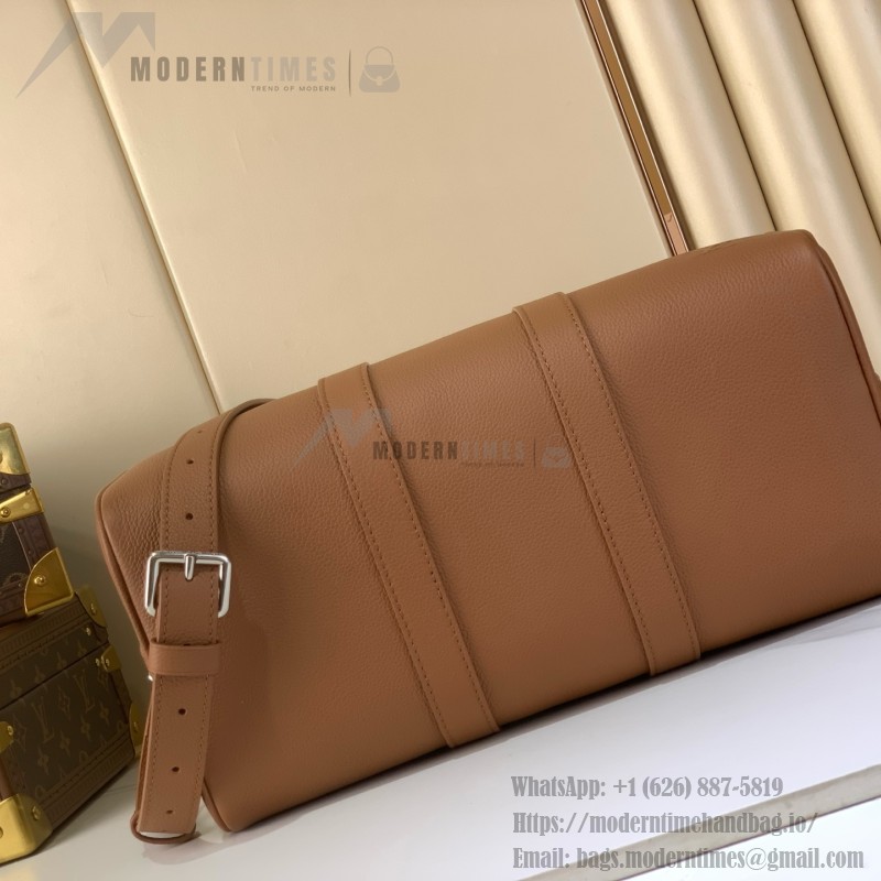 Louis Vuitton Keepall Bandoulière M25980 and M26065 Waxed Cowhide Leather with LV Embossing