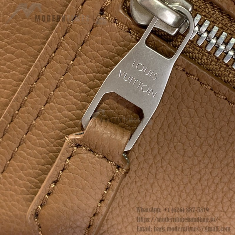 Louis Vuitton Fastline Backpack M26023 in waxed cowhide leather with embossed LV letters and padded laptop compartment