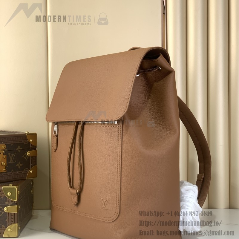 Louis Vuitton Fastline Backpack M26023 in waxed cowhide leather with embossed LV letters and padded laptop compartment