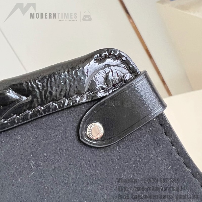 Louis Vuitton Trunkie M28137 Monogram Saga Bag with Distressed Leather, Metal Corners, and S-lock