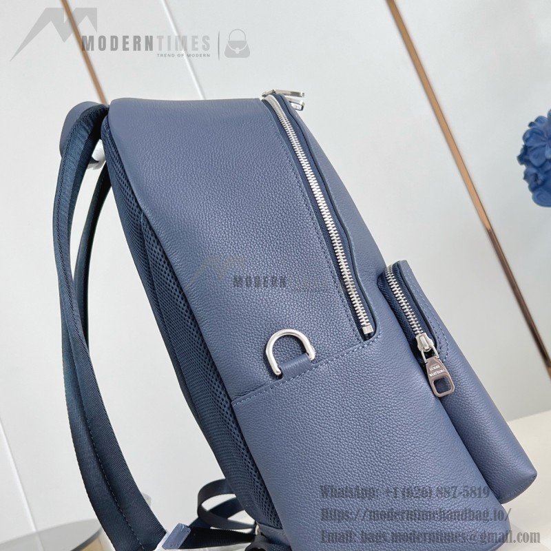 Louis Vuitton Discovery Work Backpack M26022 in Waxed Cowhide Leather with Padded Laptop Compartment and LV Logo