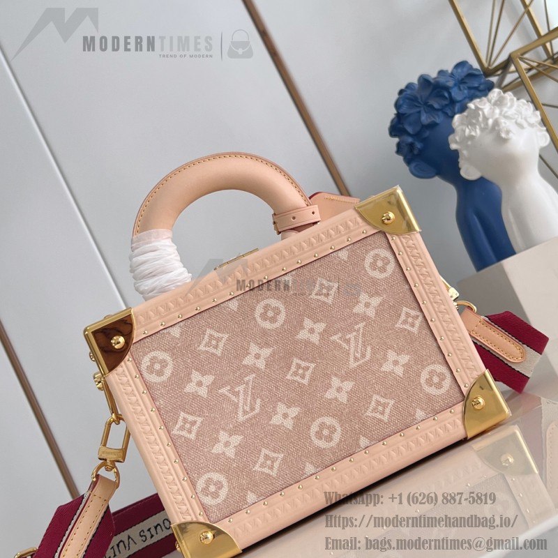 Louis Vuitton Petite Valise M14592 Meowgram Linen Canvas with Cat Motif and Hand-painted LV Label