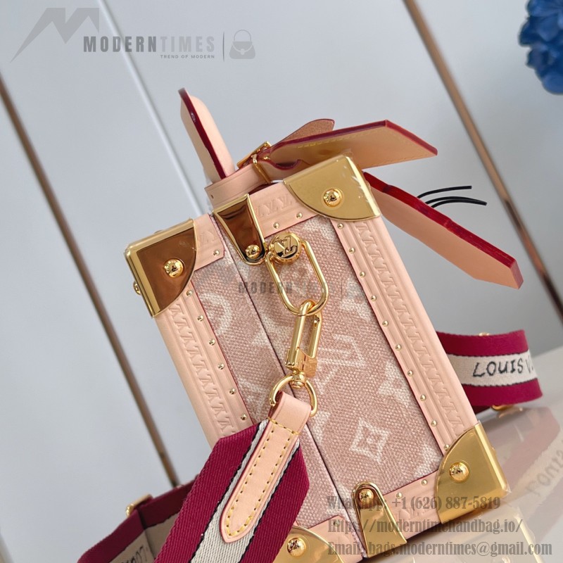 Louis Vuitton Petite Valise M14592 Meowgram Linen Canvas with Cat Motif and Hand-painted LV Label