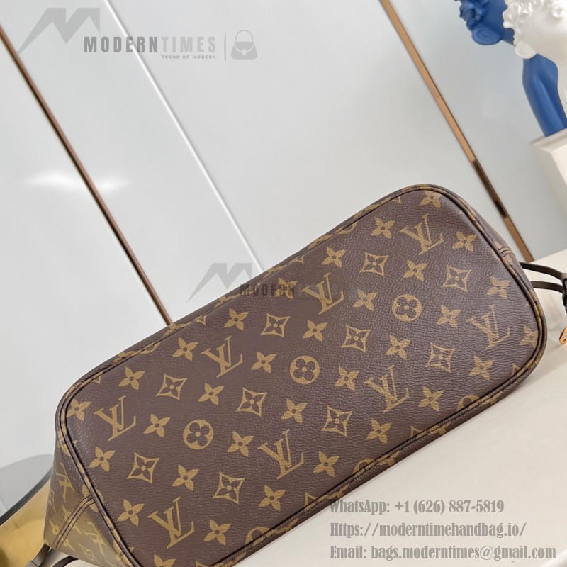Louis Vuitton Neverfull Inside Out Medium Bag M25664 in Canvas and Leather with Cowhide Leather Trims and Elegant Metallic Hardware