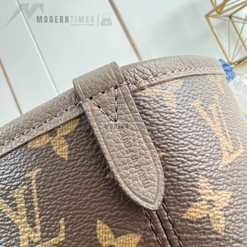 Louis Vuitton Neverfull Inside Out Medium Bag M25664 in Canvas and Leather with Cowhide Leather Trims and Elegant Metallic Hardware