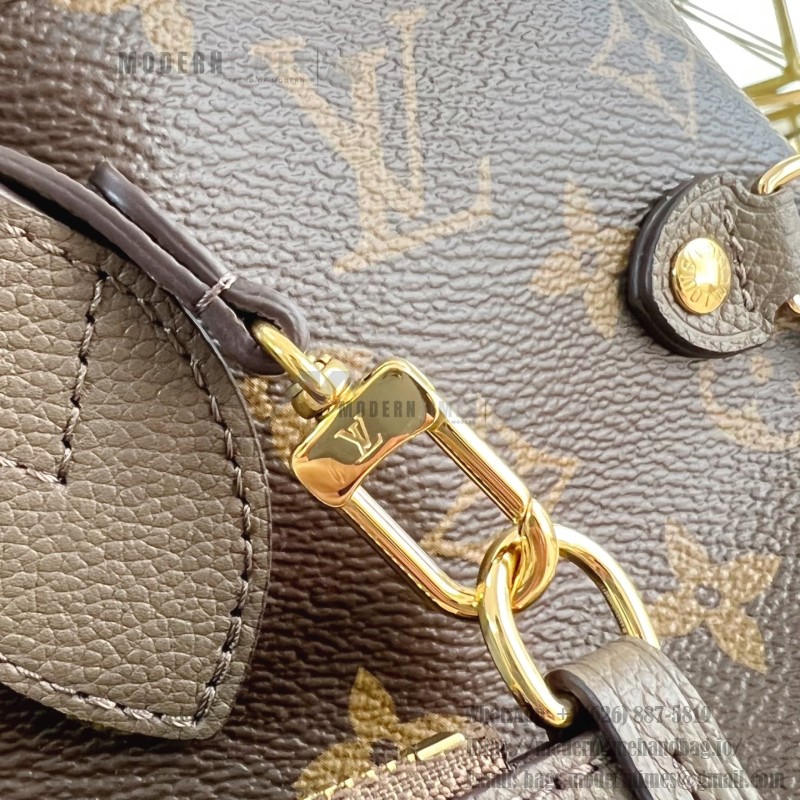 Louis Vuitton Neverfull Inside Out Medium Bag M25664 in Canvas and Leather with Cowhide Leather Trims and Elegant Metallic Hardware
