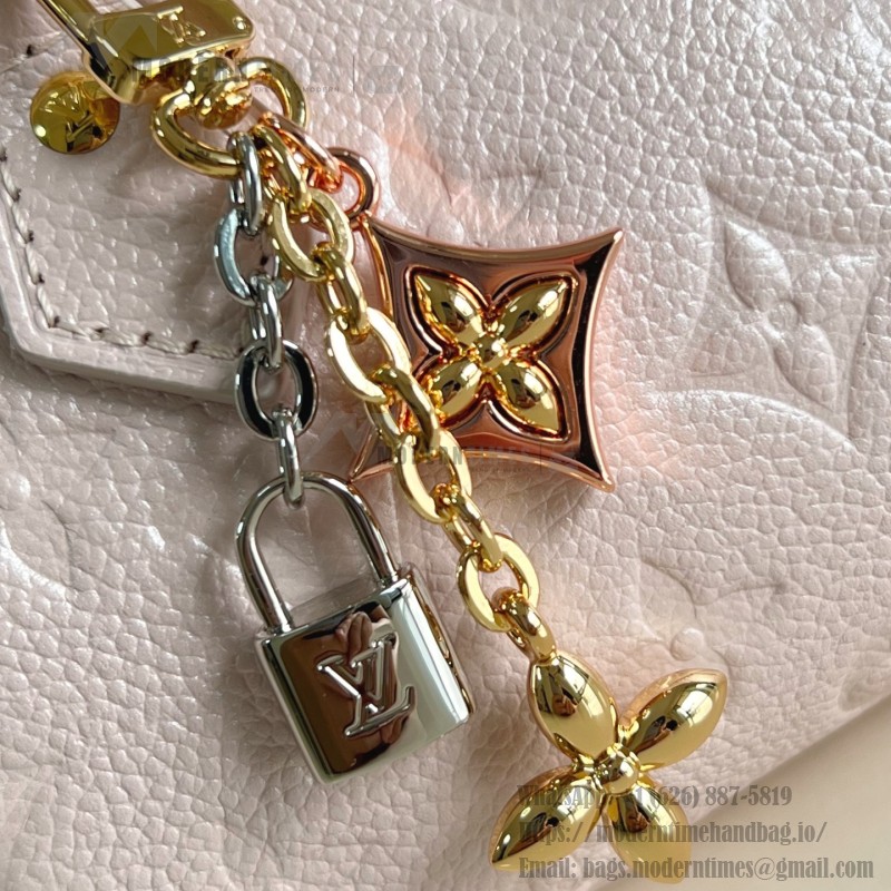 Louis Vuitton Nano Speedy M27107 in Monogram Empreinte Leather with Rolled Leather Handles and Lock Detail