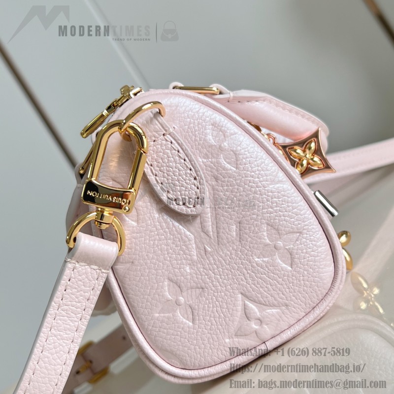 Louis Vuitton Nano Speedy M27107 in Monogram Empreinte Leather with Rolled Leather Handles and Lock Detail