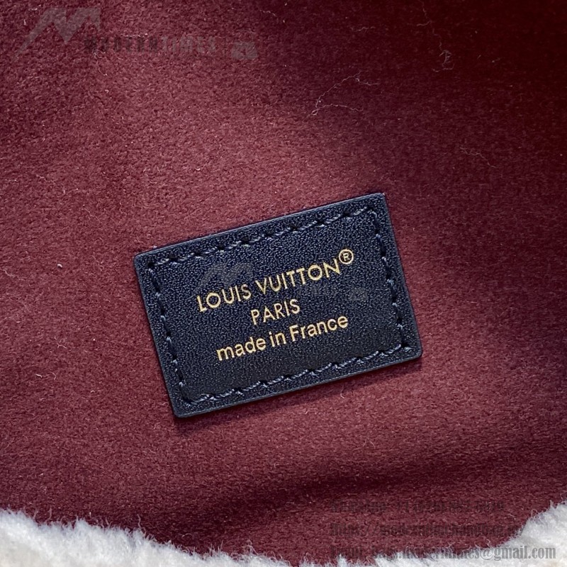 Louis Vuitton Pochette Mia M26245 in Wool with Monogram Canvas Trimmings and S-lock Magnetic Clasp