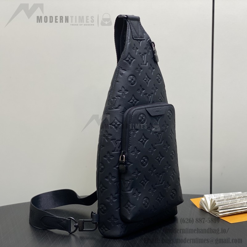 Louis Vuitton Duo Slingbag Black Monogram Shadow Leather