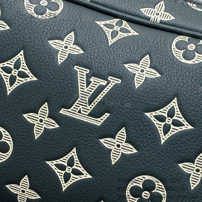 Louis Vuitton Dopp Kit Green Monogram Shadow Leather