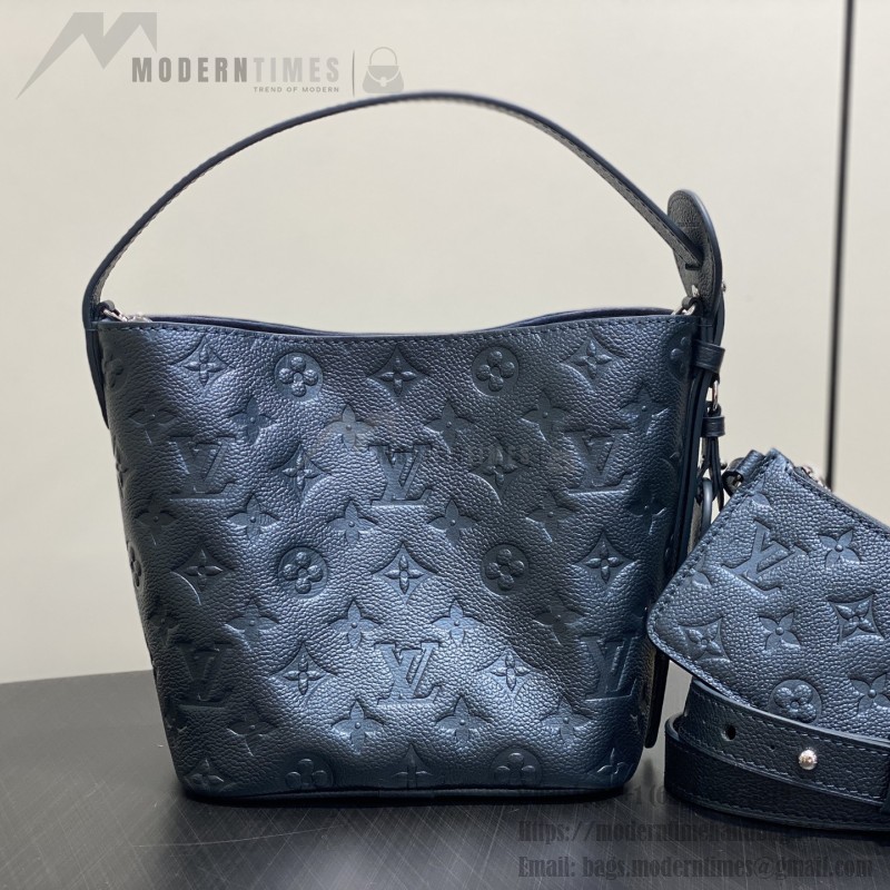 Louis Vuitton M26430 Pearl Blue All in BB Bucket Bag Front View